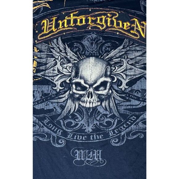 Uhl Studios Mens Embroidered Logo Skull Double side T-Shirt XXL 100% Cotton USA - Picture 5 of 8